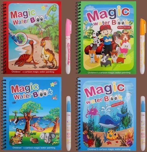 Reusable Magic Water Painting Book (Pack of 4)